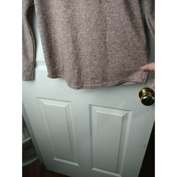 $ Boohoo Pink Heather Coldshoulder Pullover Top. Size 8 - Picture 6 of 9